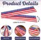 4th of July Patriotic Wreath Sash 4.5" × 56", Stars and Stripes Satin Ribbon for Front Door, Memorial Day Accessories & Outdoor Independence Day Decorations